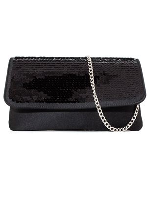 Black satin and sequin Montecarlo shoulder bag ROBERTO FESTA | MONTECARLONERO